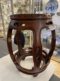 Socle ou tabouret en bois, Chine, 19/20&egrave;me