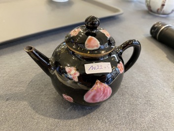 Five Chinese famille rose and Imari-style teapots and covers, Yongzheng/Qianlong