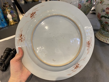 A Chinese famille rose 'mandarin ducks' dish, Qianlong