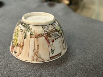 A fine Chinese famille rose cup and saucer, Yongzheng