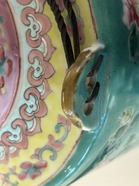 A large Chinese famille rose teapot for the Straits or Peranakan market, 19th C.