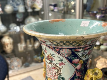 Two Chinese famille rose vases, 19th C.
