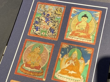 20 tsaklis sur coton et papier, Tibet et/ou Mongolie, 18/19&egrave;me
