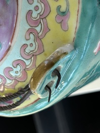 A large Chinese famille rose teapot for the Straits or Peranakan market, 19th C.