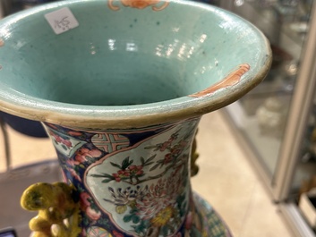 Two Chinese famille rose vases, 19th C.