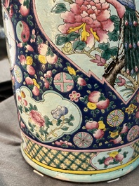 Two Chinese famille rose vases, 19th C.