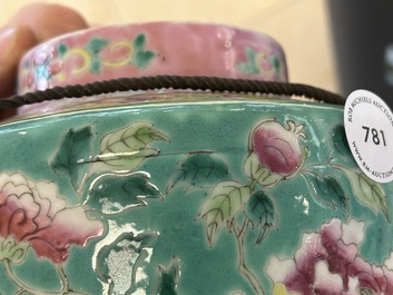 A large Chinese famille rose teapot for the Straits or Peranakan market, 19th C.