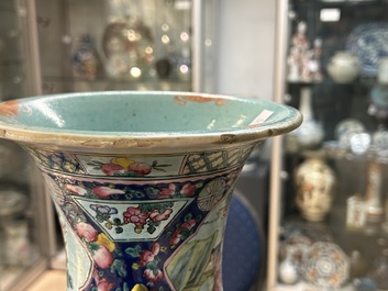 Two Chinese famille rose vases, 19th C.