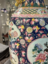 Two Chinese famille rose vases, 19th C.