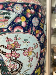 Two Chinese famille rose vases, 19th C.