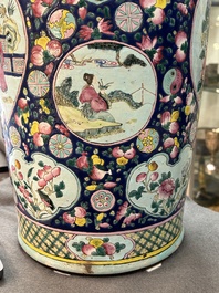 Two Chinese famille rose vases, 19th C.