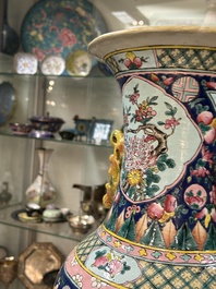 Two Chinese famille rose vases, 19th C.