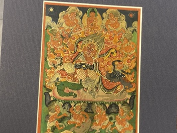 20 tsaklis sur coton et papier, Tibet et/ou Mongolie, 18/19&egrave;me