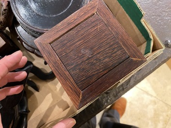 25 Chinese houten sokkels, 19/20e eeuw