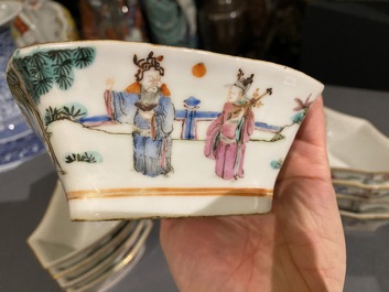 Service &agrave; mendiants en porcelaine de Chine famille rose, 19&egrave;me