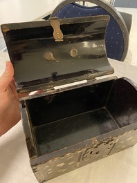 Coffret de type 'Namban' en bois incrust&eacute; d'&eacute;caille de tortue et de nacre, Japon, Momoyama ou Edo, 16/17&egrave;me