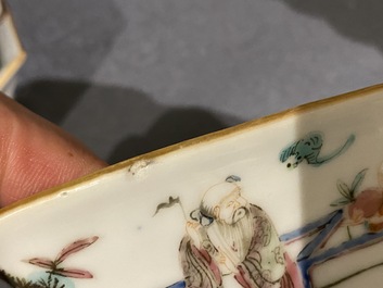 Service &agrave; mendiants en porcelaine de Chine famille rose, 19&egrave;me