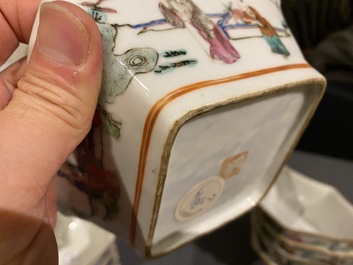 Service &agrave; mendiants en porcelaine de Chine famille rose, 19&egrave;me