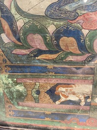 Thangka figurant Tara Verte, Tibet, 17&egrave;me