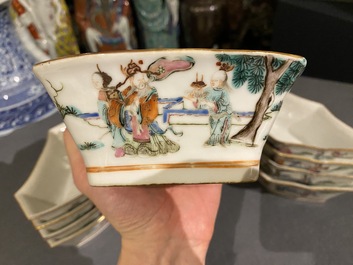 Service &agrave; mendiants en porcelaine de Chine famille rose, 19&egrave;me