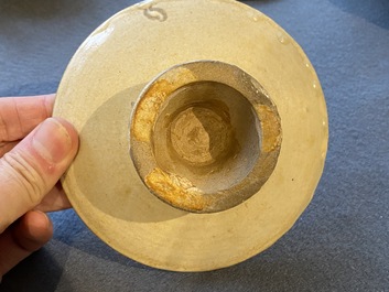 A Chinese Cizhou cup stand, Jin/Yuan