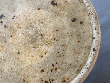 A Chinese white-glazed anhua-decorated ink stone, Qing