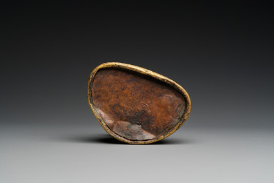 A Sino-Tibetan gilt bronze Buddha, 18th C.