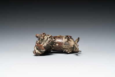 Een Chinese bronzen qilin, wellicht Kangxi