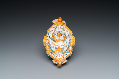 A polychrome Italian maiolica salt, Deruta, 17th C.