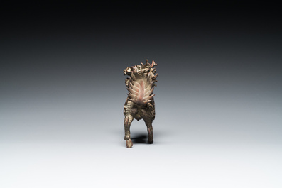 Een Chinese bronzen qilin, wellicht Kangxi