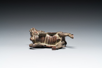 Een Chinese bronzen qilin, wellicht Kangxi