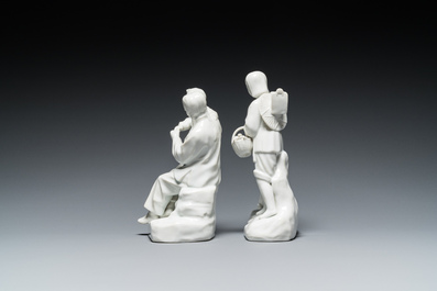 Two Chinese blanc de Chine Cultural Revolution groups, 20th C.