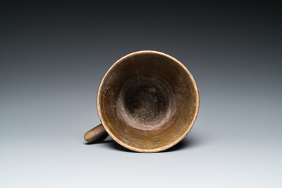A large German bronze mortar and pestle, Nuremberg, 15th C.