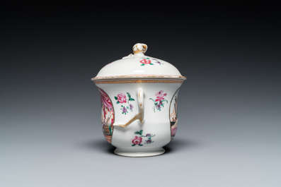 Four pieces of Chinese export porcelain with mythological and romantic subjects, Qianlong