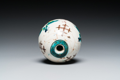 Ornement &agrave; suspendre en fa&iuml;ence polychrome de Kutahya, la Turquie, 19&egrave;me