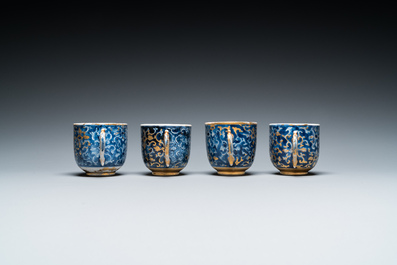 A Chinese famille rose 18-piece 'mandarin subject' tea service, Qianlong
