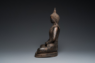 A large bronze Mandalay-style Buddha, probably Burma, 19th C.