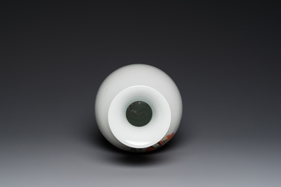 A Chinese vase with a female beauty, Huai Ren Tang 懷仁堂 mark, dated 1963