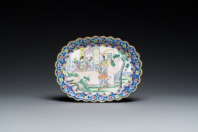 Four Chinese Canton enamel pieces, Qianlong and later