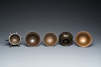 Five bronze mortars, France, Spain and Ottoman Turkey, 16/17th C.