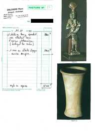 Un vase et une coupe en alb&acirc;tre, Egypte, Ancien Empire