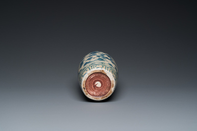 A Vietnamese or Annamese blue and white vase, 14/15th C.