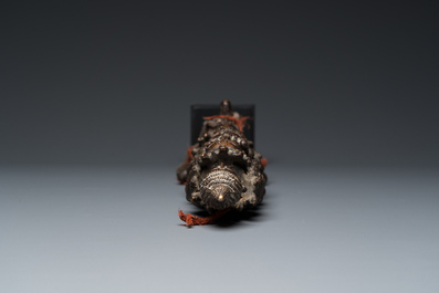 A large bronze phurba, Tibet, 19th C.