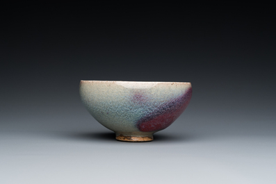 Bol de type junyao &agrave; tache de pourpre, Chine, Ming ou post&eacute;rieur