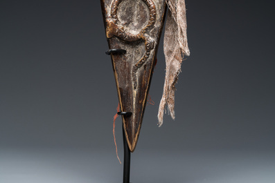 A large bronze phurba, Tibet, 19th C.