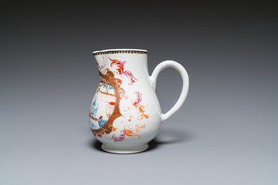 Verseuse en porcelaine de Chine famille rose &agrave; d&eacute;cor d'une dame avec un enfant, Yongzheng/Qianlong