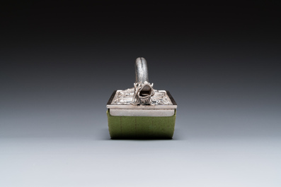 A Chinese or Vietnamese silver blotter, 19th C.