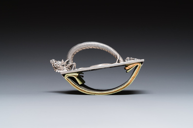A Chinese or Vietnamese silver blotter, 19th C.
