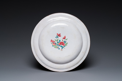 Plat en &eacute;maux de Canton &agrave; d&eacute;cor de faisans, Chine, Yongzheng