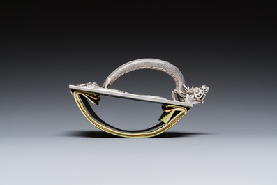 A Chinese or Vietnamese silver blotter, 19th C.